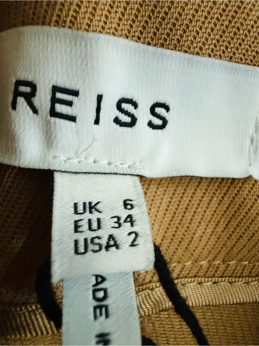 NWT REISS Dani Belted Slip Skirt Camel Size US 2/UK 6 - Picture 7 of 13